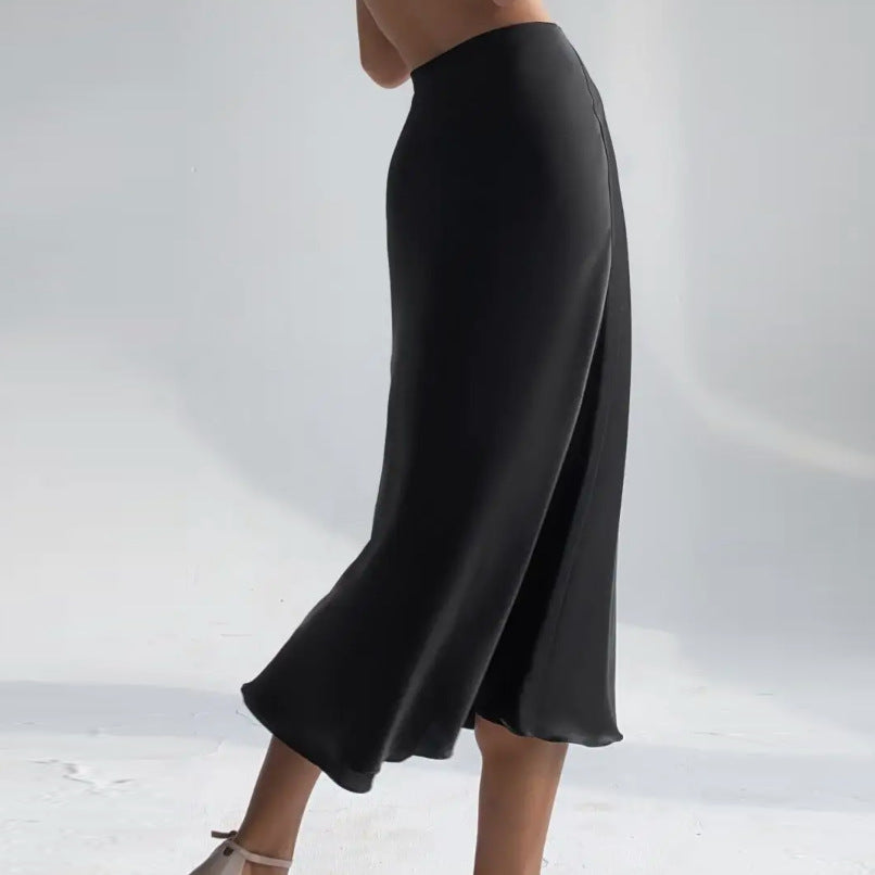 Womens Satin Mermaid Skirt N5Z021