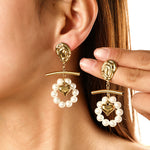 Load image into Gallery viewer, 3D Heart Studs Steel Gold Plated Mirror-Finished S5P176
