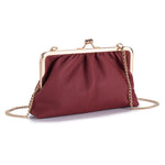 Load image into Gallery viewer, Women's Ruched Top-Grain Leather Evening Bag N6J221