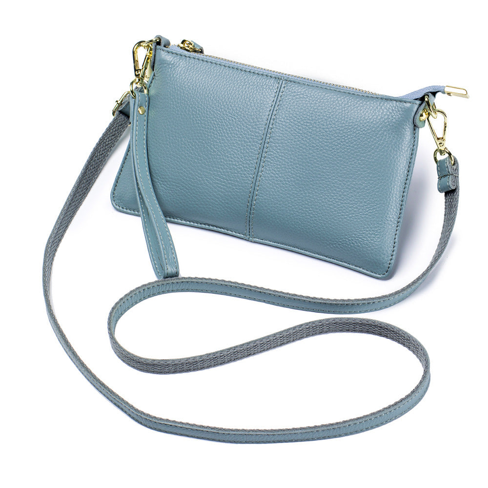 Genuine Leather Crossbody Bag Soft Handheld Purse N6F156