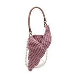 Load image into Gallery viewer, Handwoven Shell Beach Crossbody Bag Crochet Tote N6F084