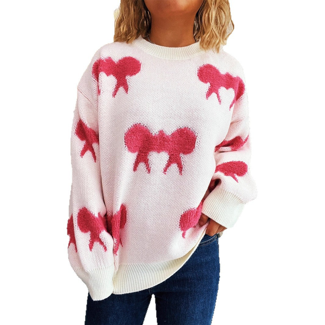 Butterfly Patch Round Sweater Mid Heavy Options N5Z964