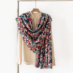 Load image into Gallery viewer, Floral Print Faux Cashmere Wrap M5A144