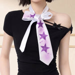 Load image into Gallery viewer, Dopamine Star Print Satin Tie Scarf Multi-Use Necktie N6G235