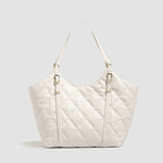 Load image into Gallery viewer, Quilted Oversized Tote Bag with Magnetic Snap N6C048