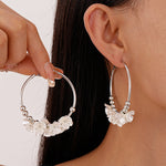 Load image into Gallery viewer, Acrylic Floral Hoops Iron Geometric Circular S5P159
