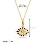 Load image into Gallery viewer, Crystal Pendant Steel Gold Color Drip Enamel S5P239
