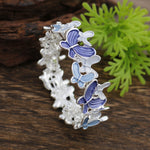 Load image into Gallery viewer, Enamel Butterfly Diamond Alloy Stretch Bangle  N6F287