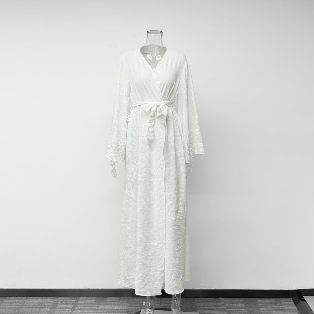 Two-Way Open Front Robe Dress Women N6C199