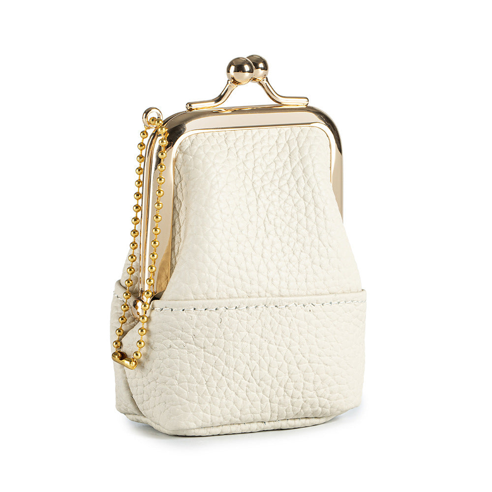 Unisex Top-Grain Leather Mini Coin Purse N6J223