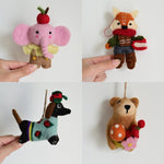 Load image into Gallery viewer, Handmade Wool Felt Bag Charm Cute Animal Ornament N6G032