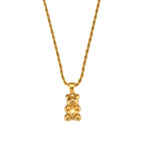 Load image into Gallery viewer, Twisted Bear Chain Necklace Steel Gold Plated S5P244