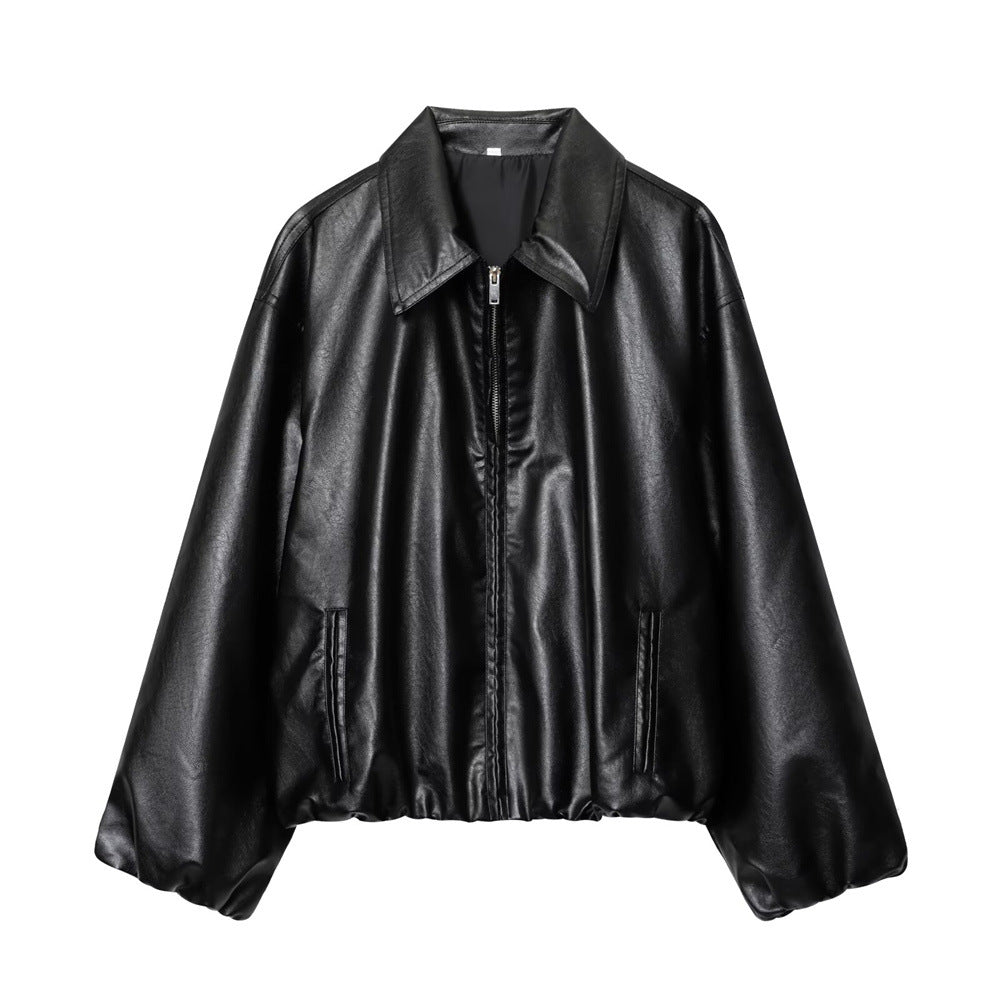 Fashion Faux Leather Jacket Women Multiple Colors N5A409