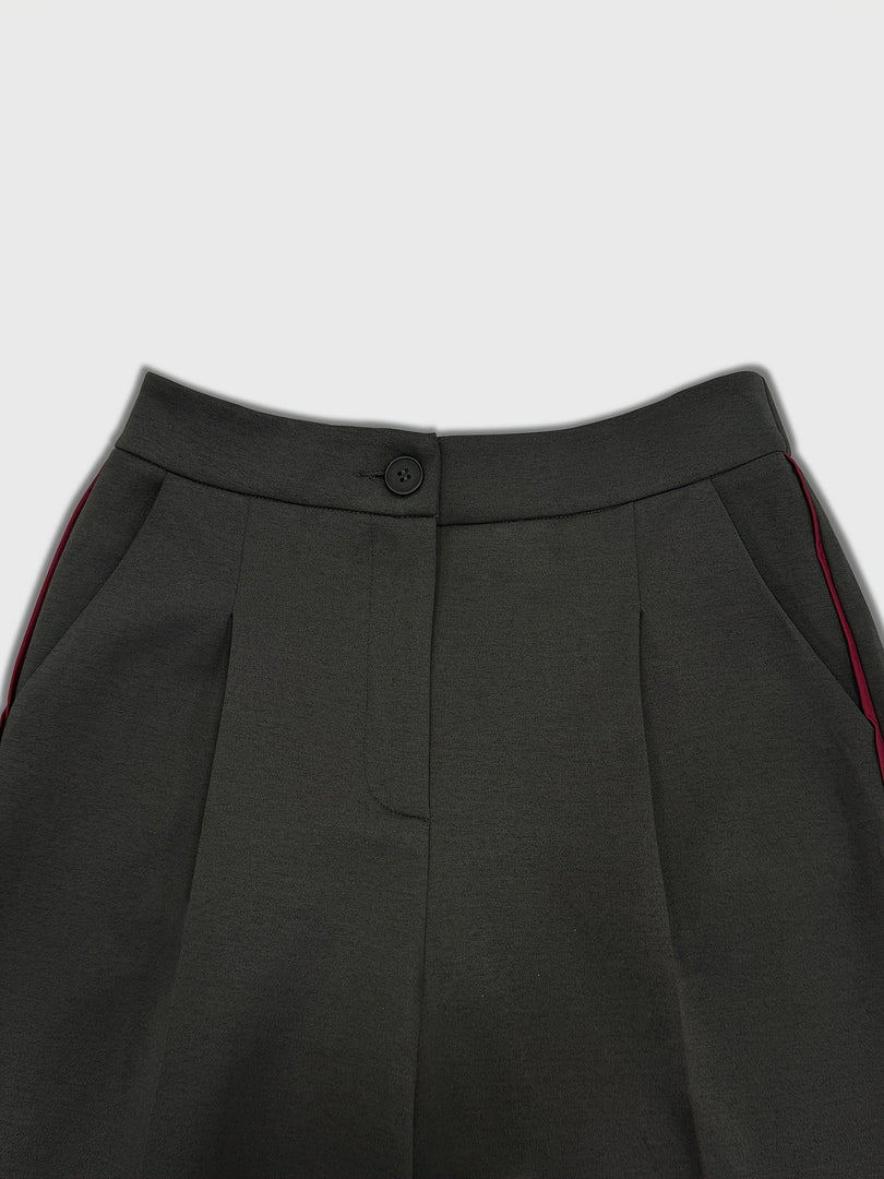 Dark Grey Color Block Hoodie Sweatshirt and Pant Set N6D101