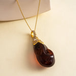 Load image into Gallery viewer, Womens Vintage Rhinestone Teardrop Resin Necklace N6K190