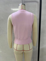 Load image into Gallery viewer, Retro Button Front Knit Vest Women N6D077