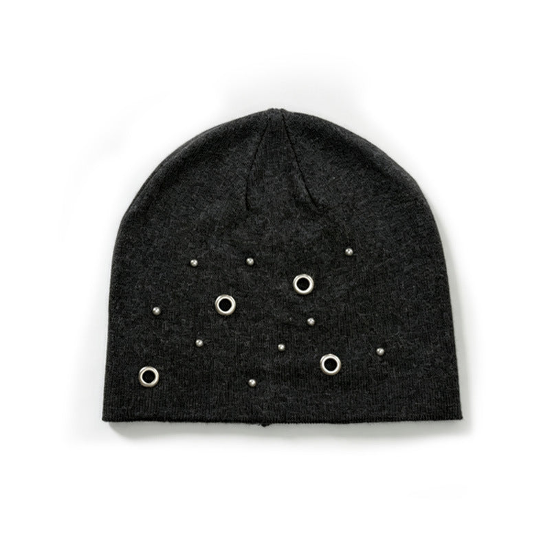 Unisex Acrylic Knit Cutout Beanie N6J127
