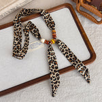 Load image into Gallery viewer, Vintage Paisley Polka Dot Beaded Scarf Necklace N6G237