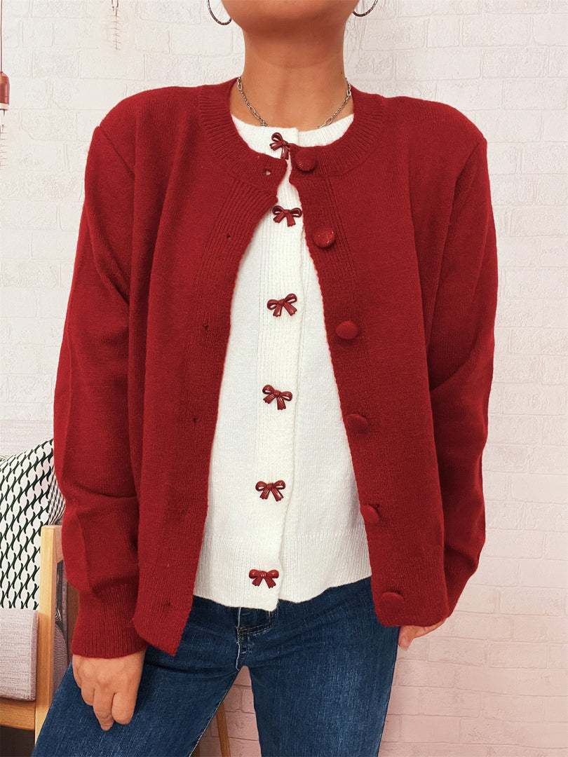 Bow Button Cardi Mid Weight Options N5Z899