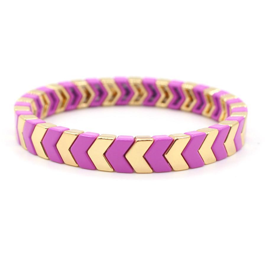 Arrow Beads Bracelet Tribal Enamel Elastic Adjustable S5P049