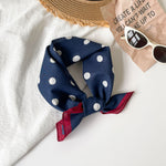 Load image into Gallery viewer, Cotton Polka Dot Square Scarf Women 55cm Fresh N6H119