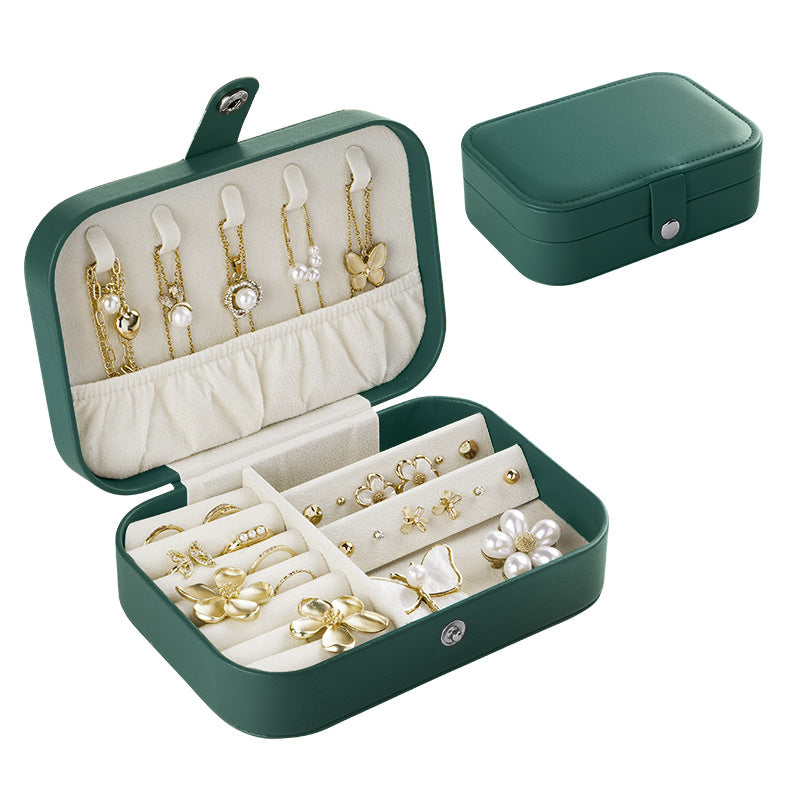 Compact Travel Jewelry Case PU Leather Construction S5P454