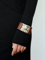 Load image into Gallery viewer, Snakeskin Color Block Wide Cuff Bracelet Women N6C003