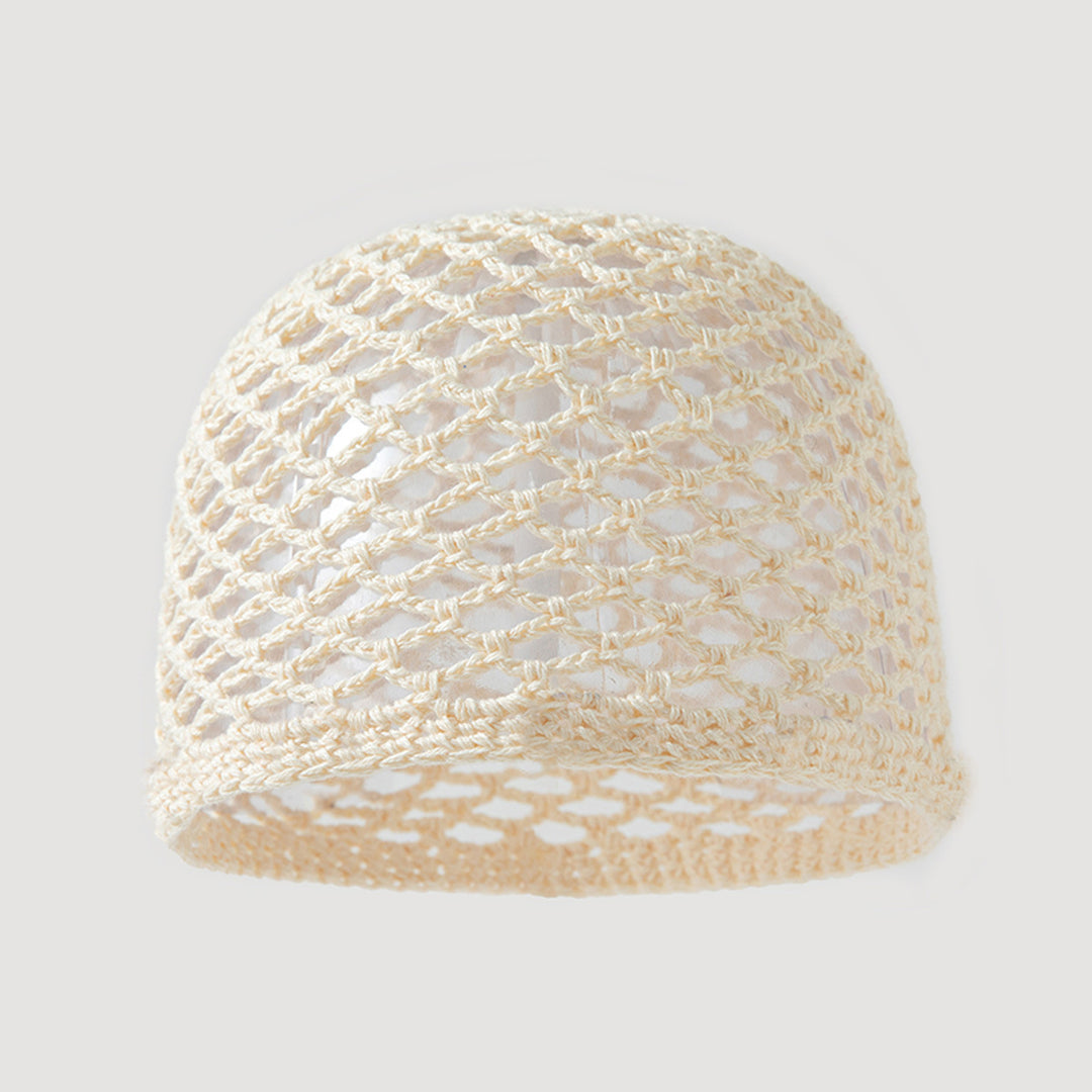 Lightweight Solid Mesh Cotton Crochet Hat Women N6G215