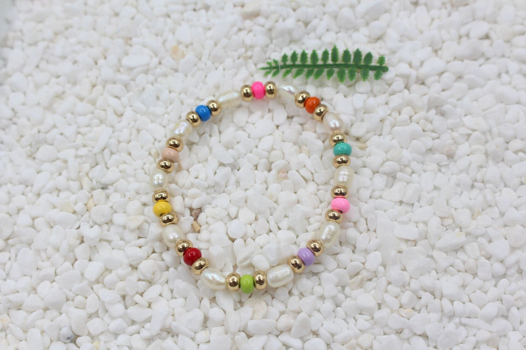 Ombré Pearl Bead Bracelet Enamel Gradient S5P040