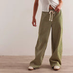 Load image into Gallery viewer, Contrast Wide Leg Jean Mid-Weight Year Round Drape N5Z239

