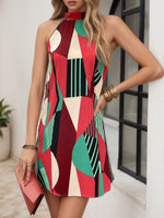 Load image into Gallery viewer, Round Neck Pullover Printed Sleeveless Dress N6F235