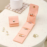 Load image into Gallery viewer, Mini Leather Travel Jewelry Pouch Multi Compartment  S5P402