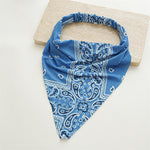 Load image into Gallery viewer, Vintage Amoeba Print Stretch Triangle Hair Scarf  N6H132