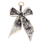Load image into Gallery viewer, Handwoven Silk Scarf Bow Keychain Bag Charm N6G056