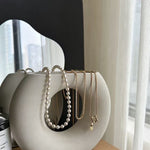 Load image into Gallery viewer, Fork Three-Layer Pearl Choker Necklace Women Elegant N6H158