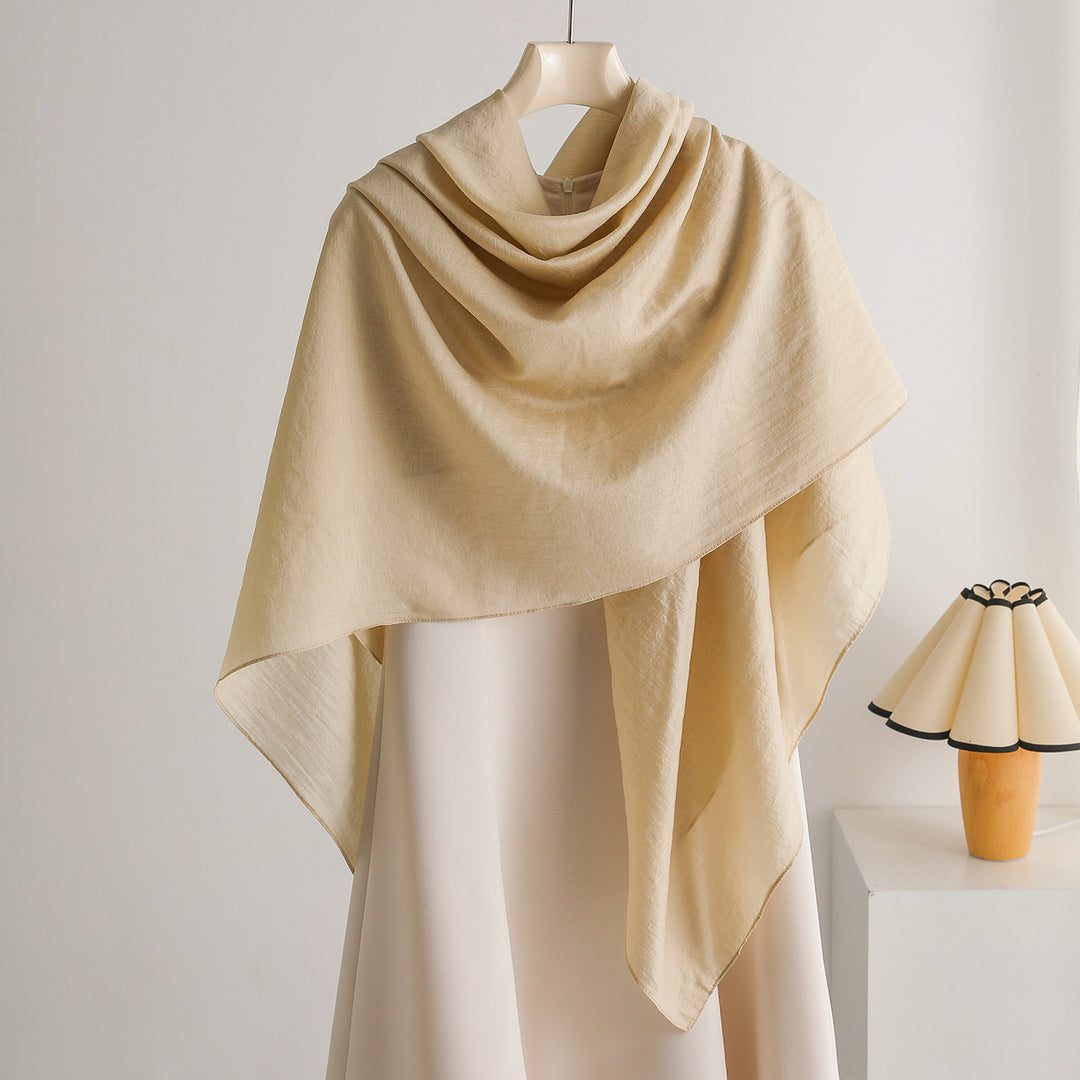 Tencel Sun Protection Square Scarf 140cm Pure Solid N6G226