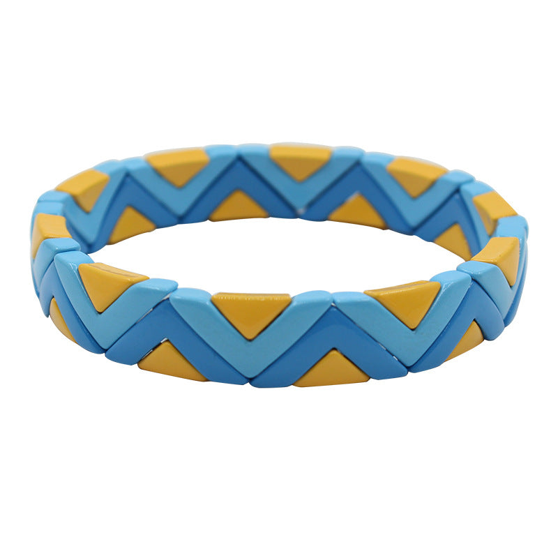 Multitone Enamel Cuff Alloy Dual Finish S5P211