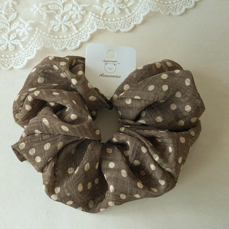 Womens Polka Dot Organza Scrunchie N6K013