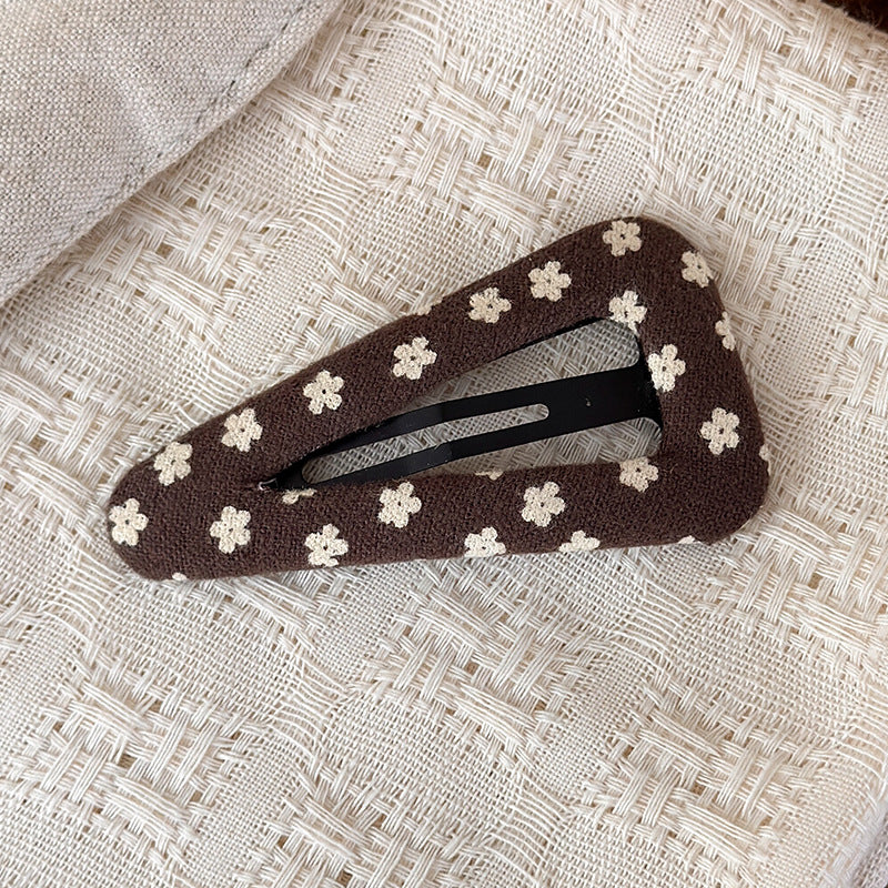 Womens Floral Teardrop Fabric Hair Clip N6K028
