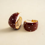 Load image into Gallery viewer, Womens Polka Dot C Shape Hoop Earrings N6K161
