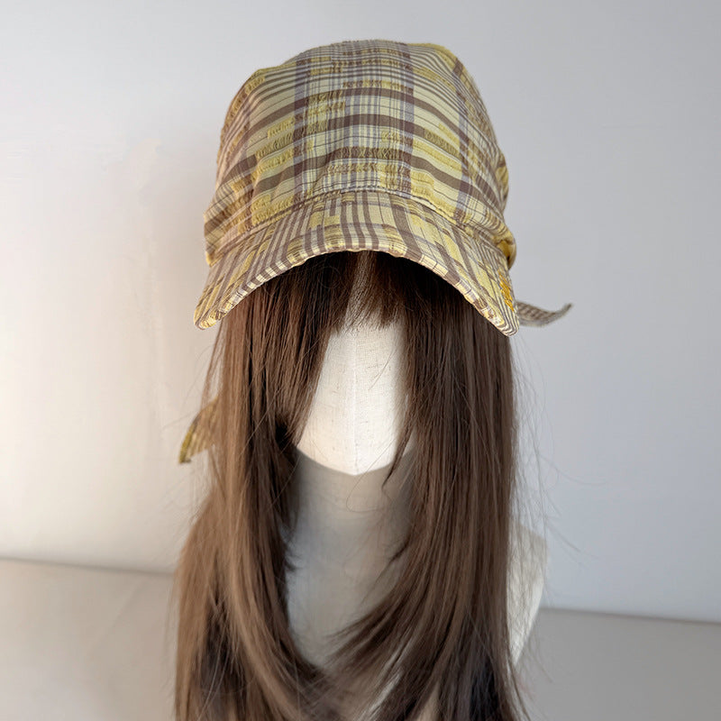 Gingham Bandana Baseball Cap Women N6C388