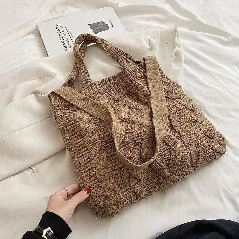 Women's Woven Polyester Vintage Tote Bag N6J164