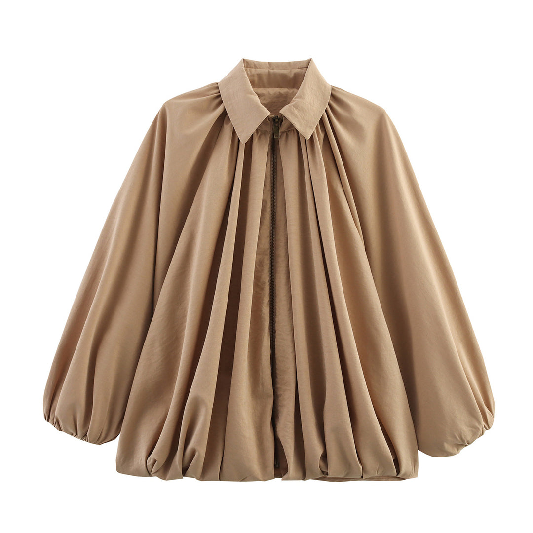 Notch Lapel Puffer Baseball Jacket Women N6C139