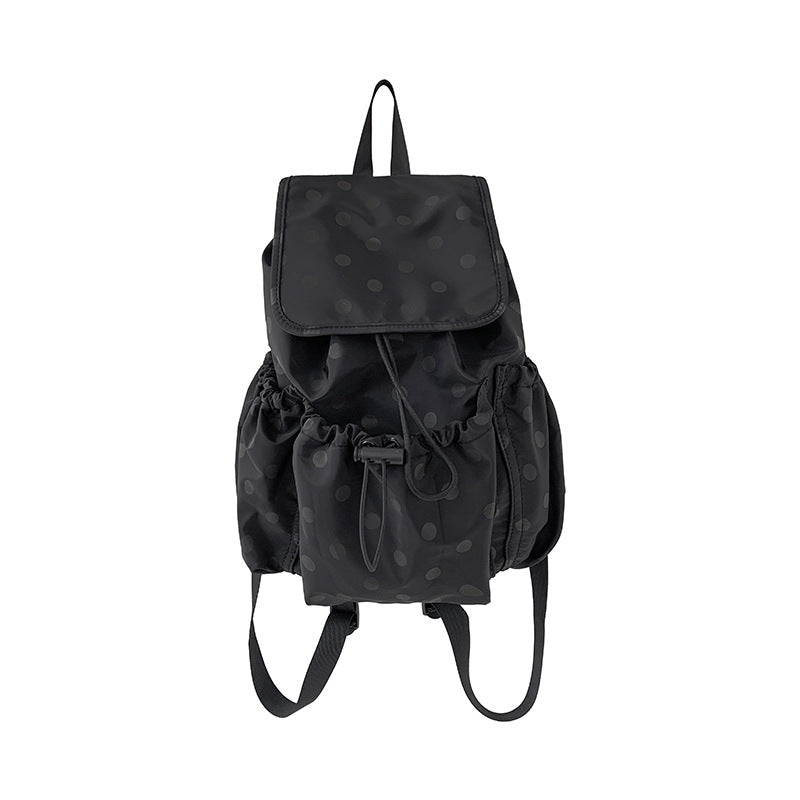 Polka Dot Backpack Women Lightweight Nylon Daypack N6F053