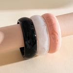Load image into Gallery viewer, Oversized Resin Ombré Geometric Bangle Set 3-Piece N6H084