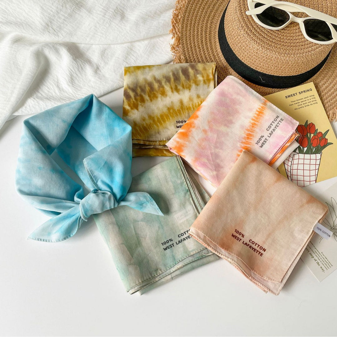 Cotton Linen Square Scarf Women Decorative Neck Wrap N6H118