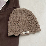 Load image into Gallery viewer, 100% Wool Crochet Lace Hollow Knit Beanie Women N6H219