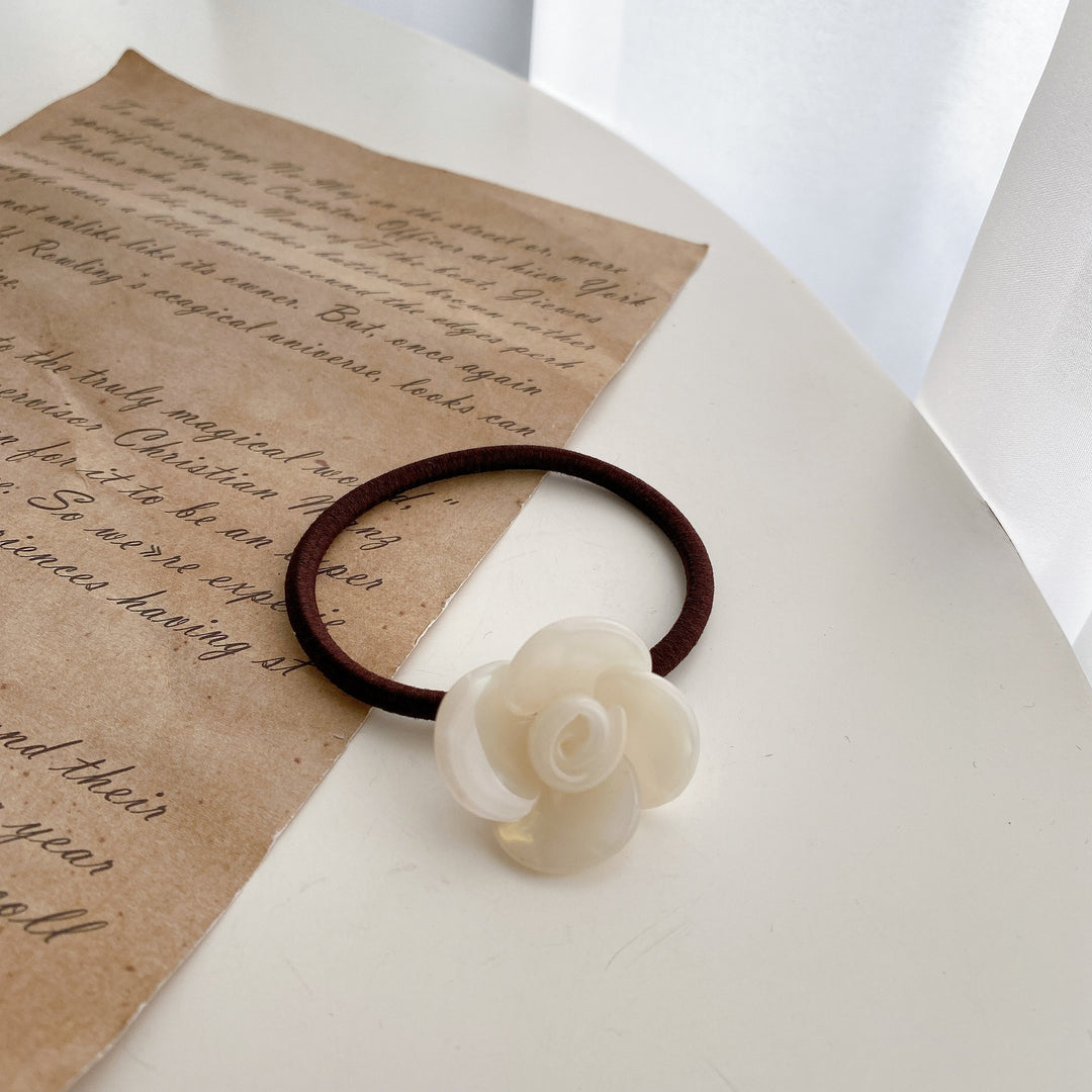 Rose Flower Hair Scrunchie Gentle No-Slip Women N6C339