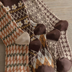 Load image into Gallery viewer, Vintage Double Needle Mid-Calf Socks Warm Cotton N6H028