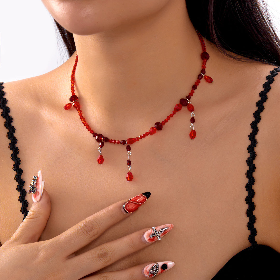 Halloween Gothic Style Beaded Necklace  S5P583